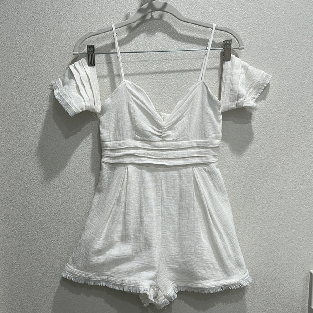 Ivory Textured Romper